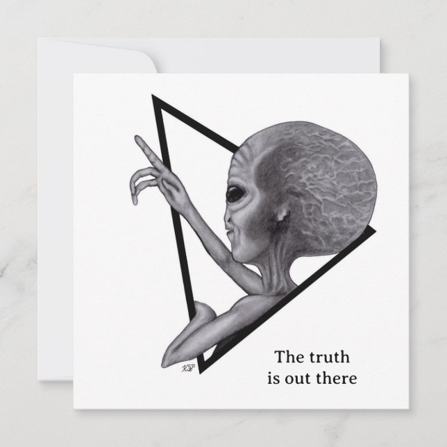 Grey Alien, the truth is out there Card (Front)
