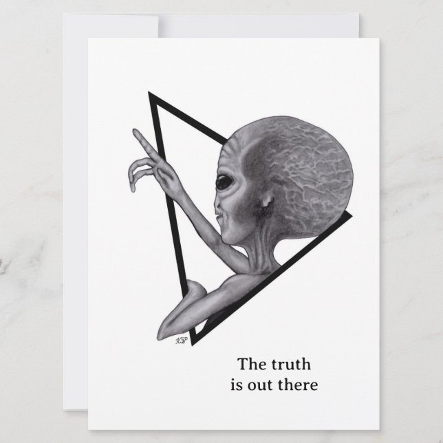 Grey Alien, the truth is out there Card (Front)