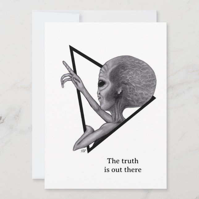 Grey Alien, the truth is out there Card (Front)