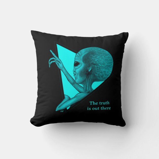 Grey Alien, the truth is out there Cushion (Front)