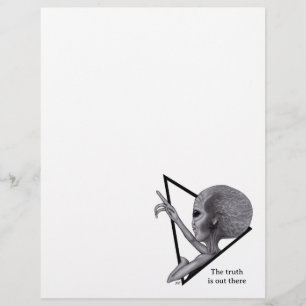 Grey Alien, the truth is out there Custom Letterhead