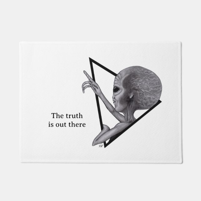 Grey Alien, the truth is out there Doormat (Front)