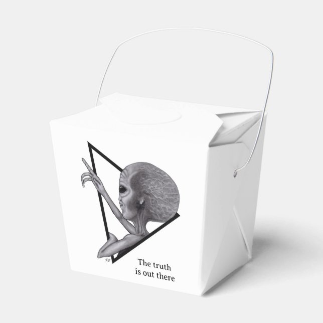 Grey Alien, the truth is out there Favour Box (Front Side)