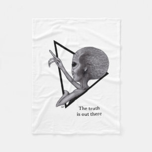 Grey Alien, the truth is out there Fleece Blanket