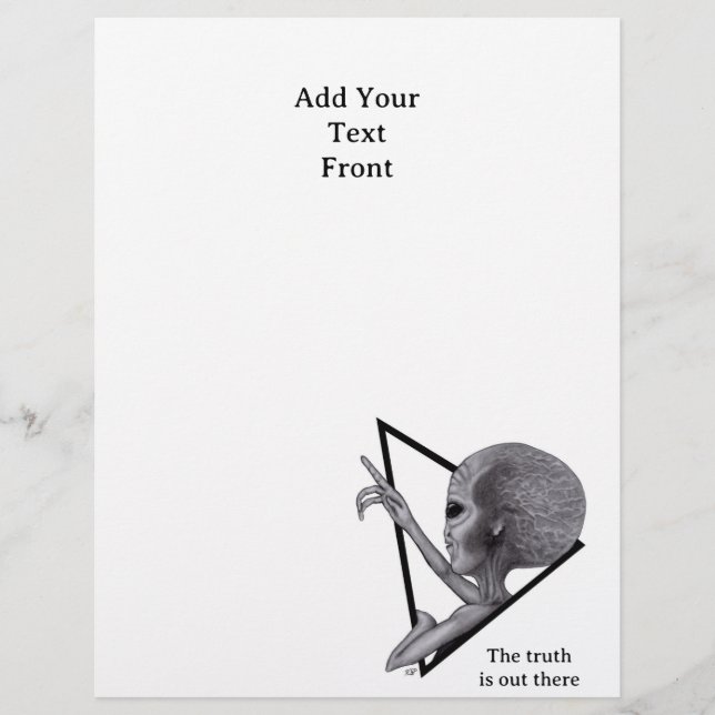 Grey Alien, the truth is out there Flyer (Front)