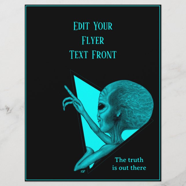 Grey Alien, the truth is out there Flyer (Front)