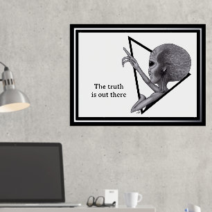 Grey Alien, the truth is out there Foil Prints