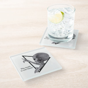 Grey Alien, the truth is out there Glass Coaster