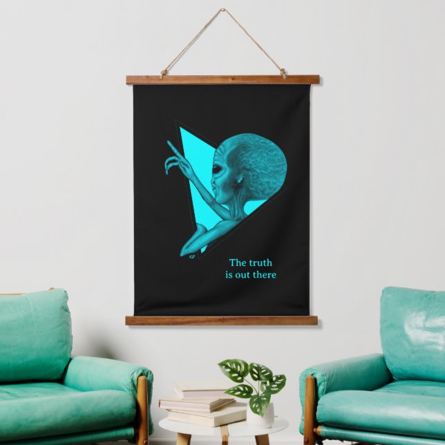 Grey Alien, the truth is out there Hanging Tapestry (Living Room)
