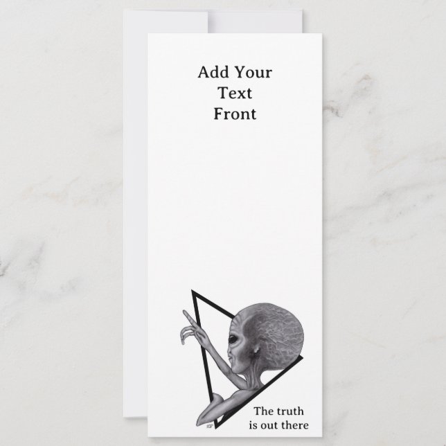 Grey Alien, the truth is out there Invitation (Front)