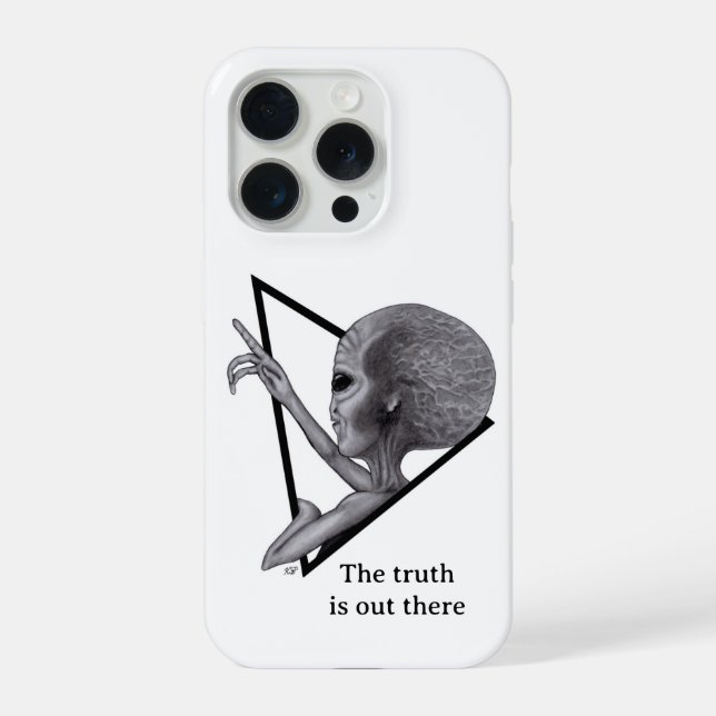 Grey Alien, the truth is out there iPhone Case (Back)