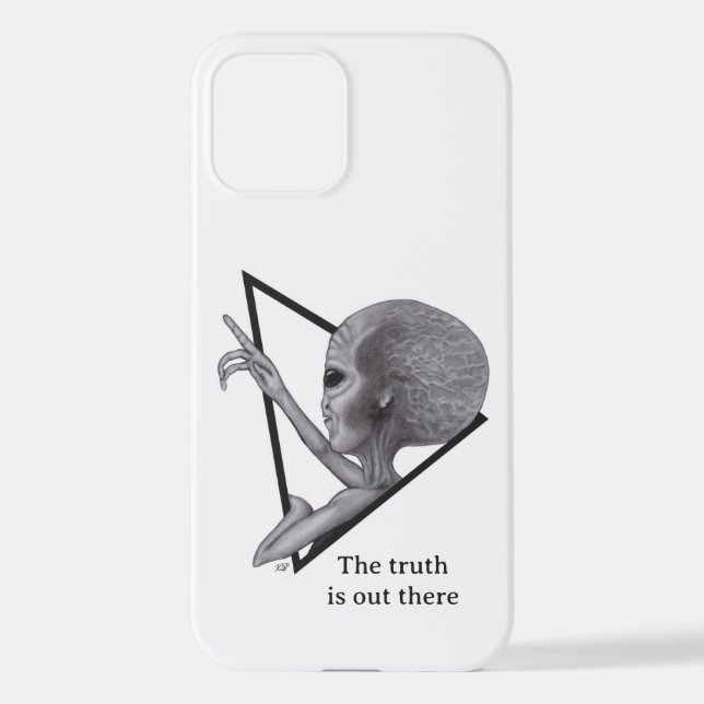 Grey Alien, the truth is out there iPhone Case (Back)