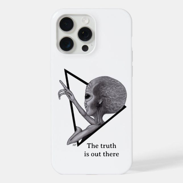 Grey Alien, the truth is out there iPhone Case (Back)