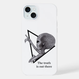 Grey Alien, the truth is out there iPhone 15 Plus Case