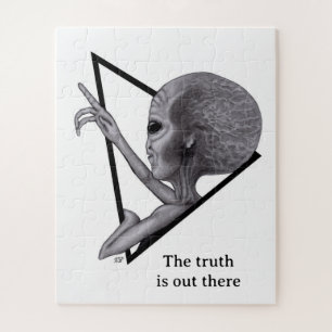 Grey Alien, the truth is out there Jigsaw Puzzle