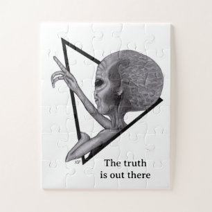 Grey Alien, the truth is out there Jigsaw Puzzle