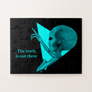 Grey Alien, the truth is out there Jigsaw Puzzle