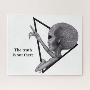 Grey Alien, the truth is out there Jigsaw Puzzle
