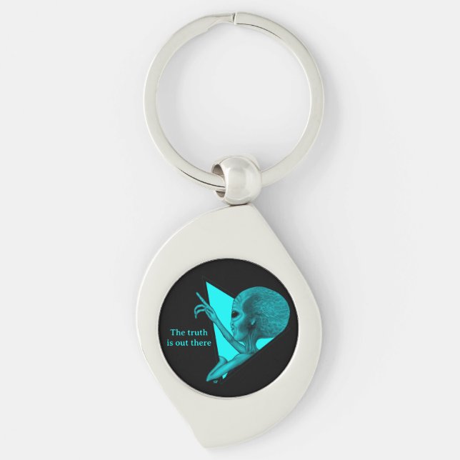 Grey Alien, the truth is out there Key Ring (Front)