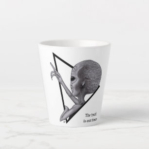 Grey Alien, the truth is out there Latte Mug