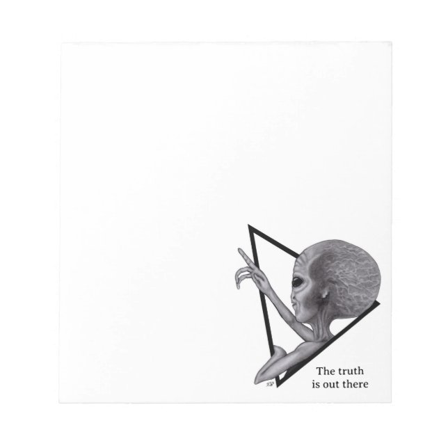 Grey Alien, the truth is out there Notepad (Front)