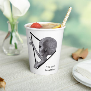 Grey Alien, the truth is out there Paper Cups