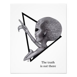 Grey Alien, the truth is out there Photo Print