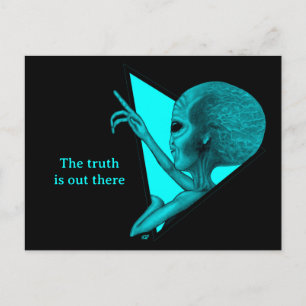 Grey Alien, the truth is out there Postcard
