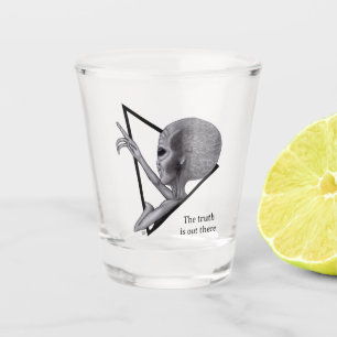 Grey Alien, the truth is out there Shot Glass