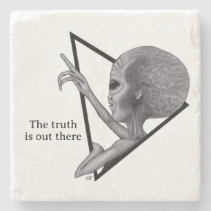 Grey Alien, the truth is out there Stone Coaster