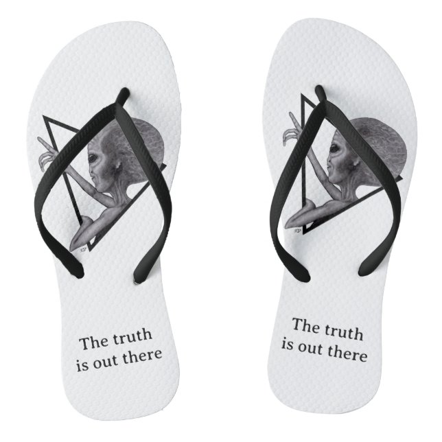 Grey Alien, the truth is out there Thongs (Footbed)