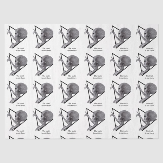 Grey Alien, the truth is out there Tissue Paper (Front)