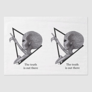 Grey Alien, the truth is out there Tissue Paper
