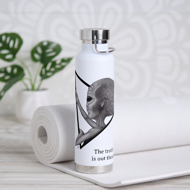 Grey Alien, the truth is out there Water Bottle (Yoga)