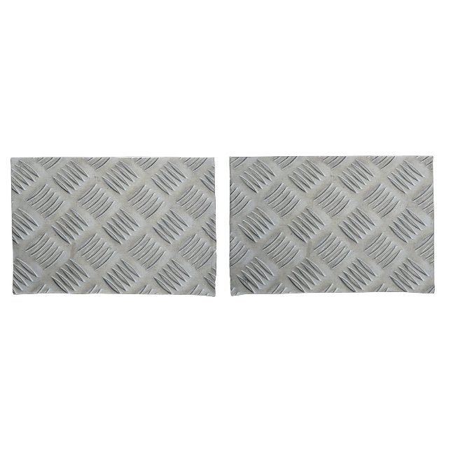 Grey Aluluminum Diamond Pattern Pillowcase (Front-Set)
