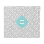 Grey and Aqua Monogrammed Arrows Pattern