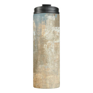 Grey and Beige Abstract Art Paintingabstract, art, Thermal Tumbler