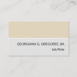 Grey and Beige, Professional Business Card