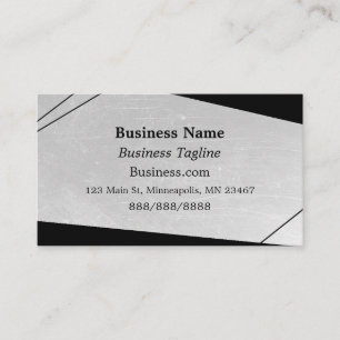 Grey and Black Abstract Business Card