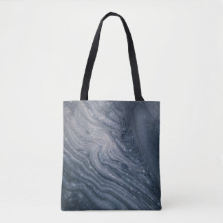 Grey and black abstract painting tote bag