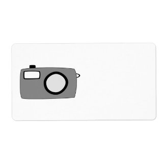 Grey and Black Camera. On White.