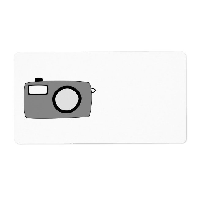 Grey and Black Camera. On White. (Front)