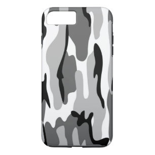 Grey And Black Camouflage iPhone 7 Case