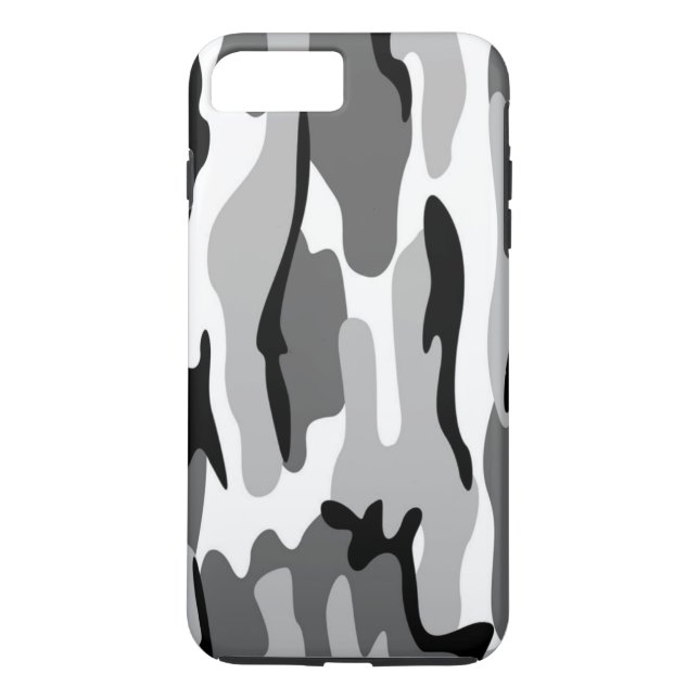 Grey And Black Camouflage iPhone 7 Case (Back)