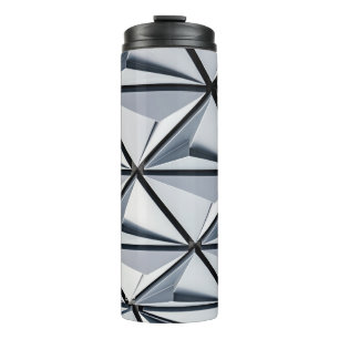 Grey and black digital wallpaper thermal tumbler