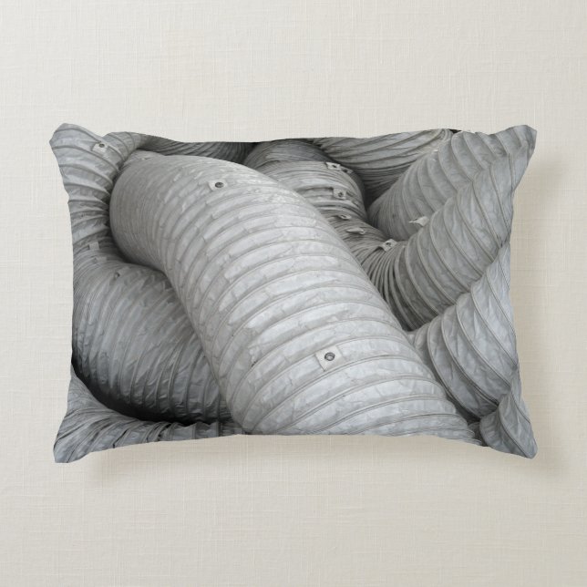Grey and black fabric sofa decorative cushion (Front)