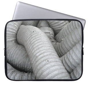 Grey and black fabric sofa laptop sleeve