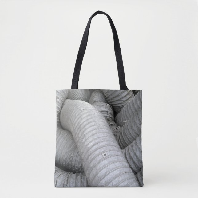 Grey and black fabric sofa tote bag (Front)