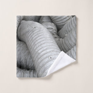 Grey and black fabric sofa wash cloth