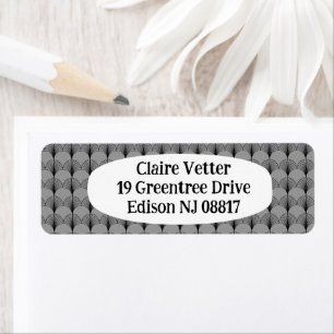 Grey and Black Fans  Return Address Label